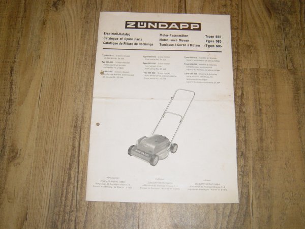 Onderdelen catalogus 685 grasmaaier 1975-03