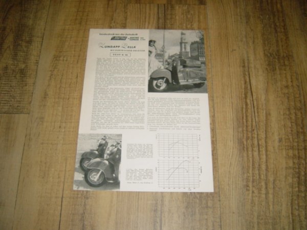 Reklame folder D - Sonderdruck Motor Express 9/1955 Bella