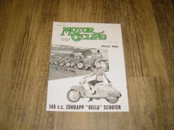 Reklame folder GB - Motor Cycling Bella148