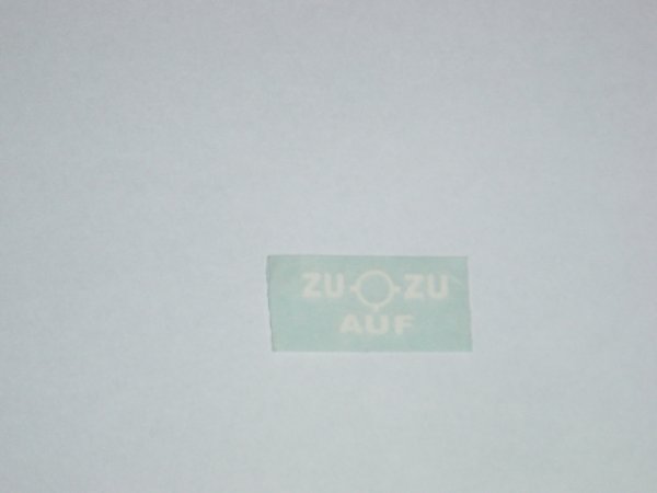 Sticker Grasmaaier " ZU-AUF-ZU "