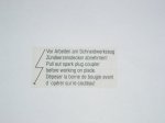 Sticker Grasmaaier ″ Vor arbeiten am Schneidwerkzeug ″