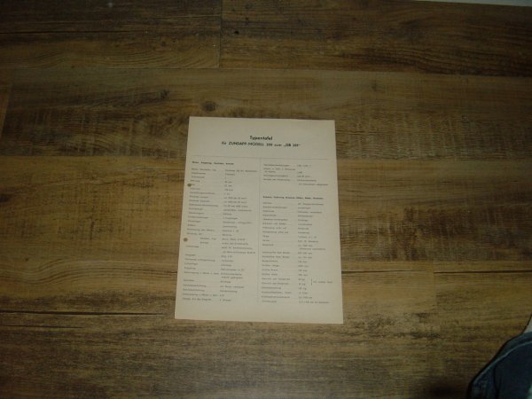 Typentafel DB 201