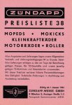 Fahrzeug Preisliste Nr. 38