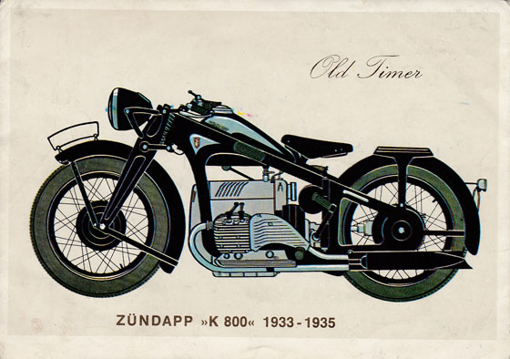 Zündapp Briefkaart K 800 1933 - 1935