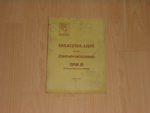 Onderdelen catalogus Motorrad 175 S