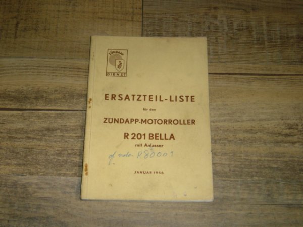 Onderdelen catalogus R201 Bella