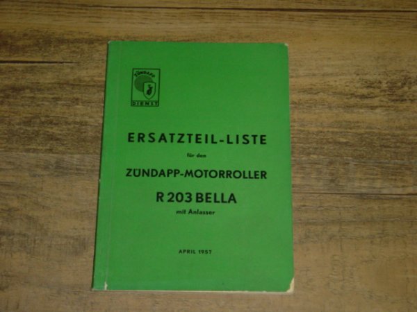 Onderdelen catalogus R203 Bella