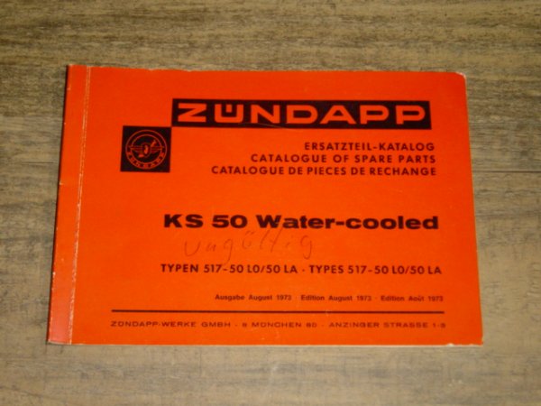 Onderdelen catalogus 517 1973-08 Watercooled