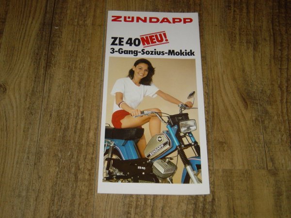 Reklame folder D - ZE 40 3-Gang_Sozius-Mokick