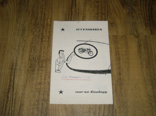 Reklame folder NL - Accessoires +/- 1963