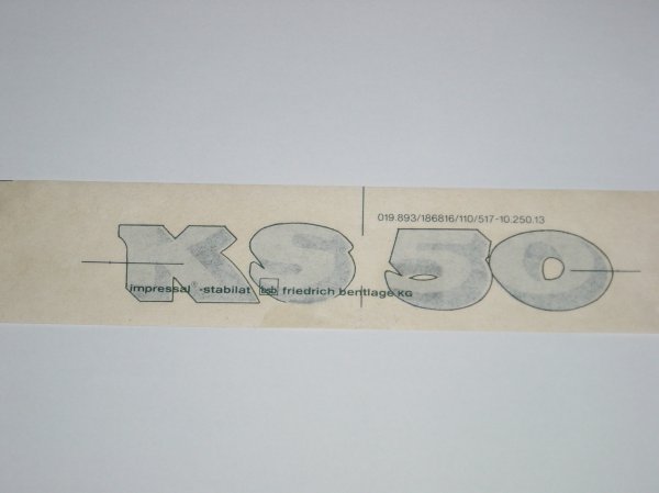 Sticker " KS 50 "