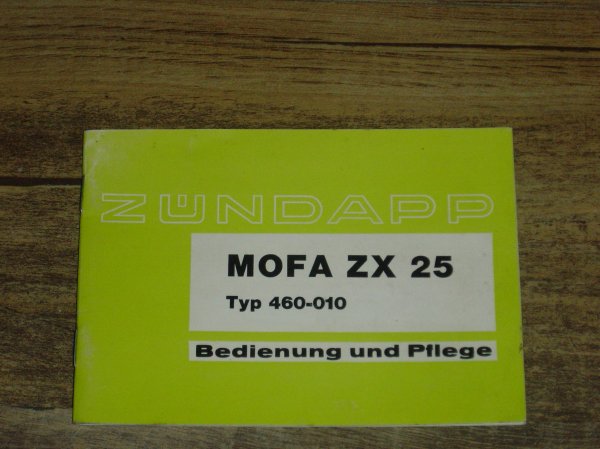 Instructieboekje D - 460 - 010 ZX 25