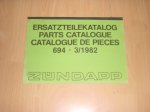 Onderdelen catalogus 694 grasmaaier 1982-03