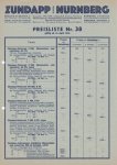 Fahrzeug Preisliste Nr. 38 10-4-1929