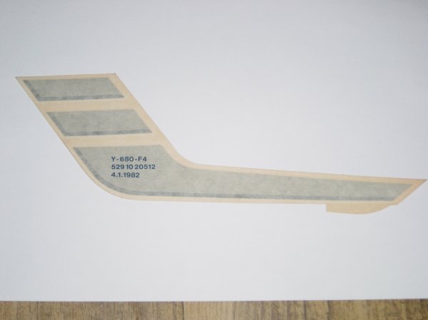 Sticker " Cockpit 529 " Zilver