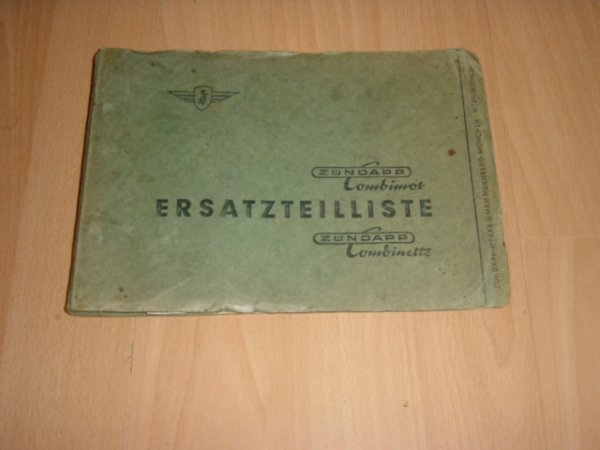 Onderdelen catalogus Combinette