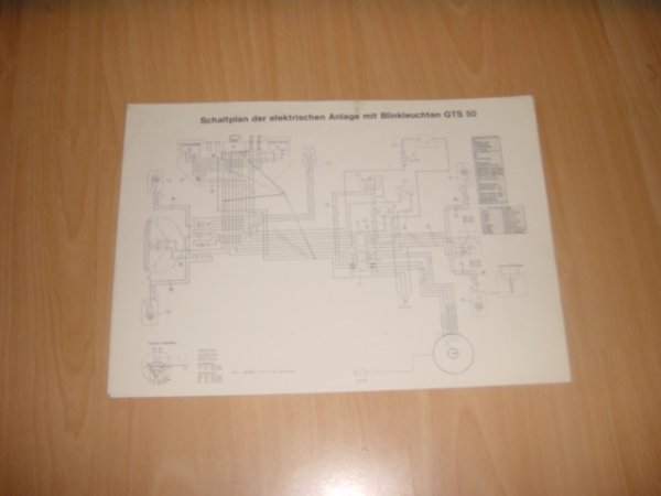 Electrisch schema GTS 50 Mit Blinkleuchte