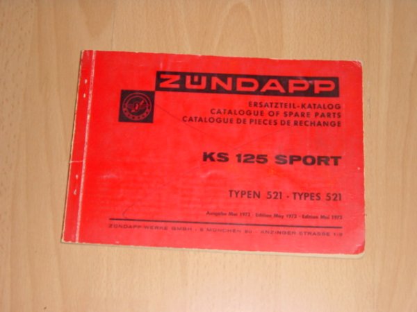 Onderdelen catalogus 521 KS 125 SPORT 1973-05