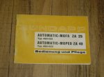 Instructieboekje D - 460 - 021 ZA 25 en ZA 40 460 - 033
