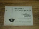Ersatzteil Preisliste Combinette Fahrgestelle 01-12-1955