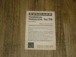 Fahrzeug Preisliste 76/1a (fur Händler)