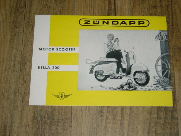 Reklame folder GB - Bella 200 Motor scooter