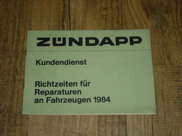 Richtzeiten Fahrzeuge 84
