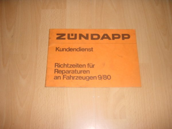 Richtzeiten Fahrzeuge 80