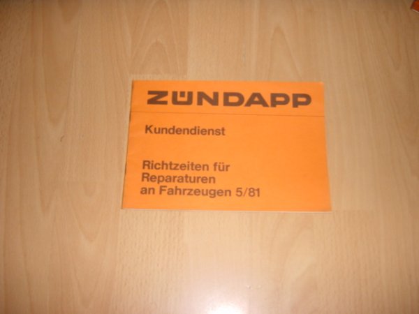 Richtzeiten Fahrzeuge 81