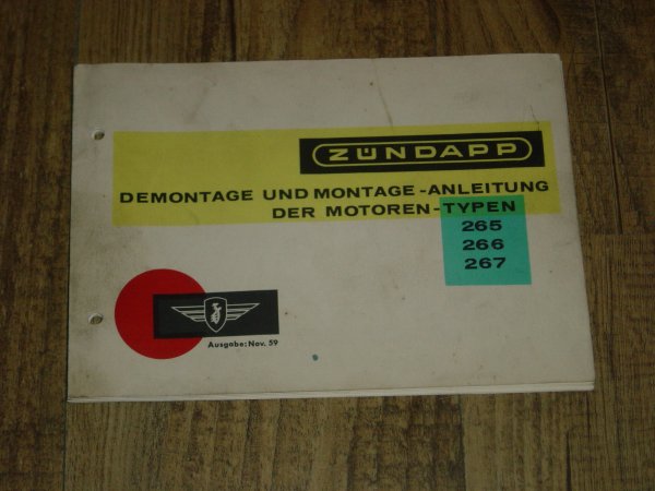 Demontage en montage- und montage anleitung 265 266 11-1959