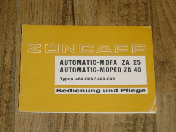 Instructieboekje D - 460 - 020ZA 25 en ZA 40 460 - 030