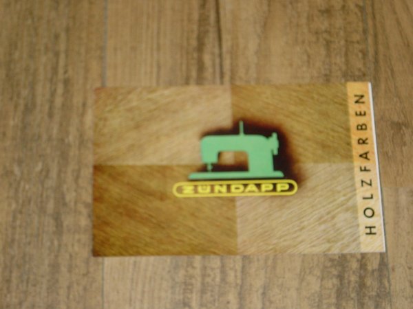 Reklame folder D - Nähmachinen Holzfarben