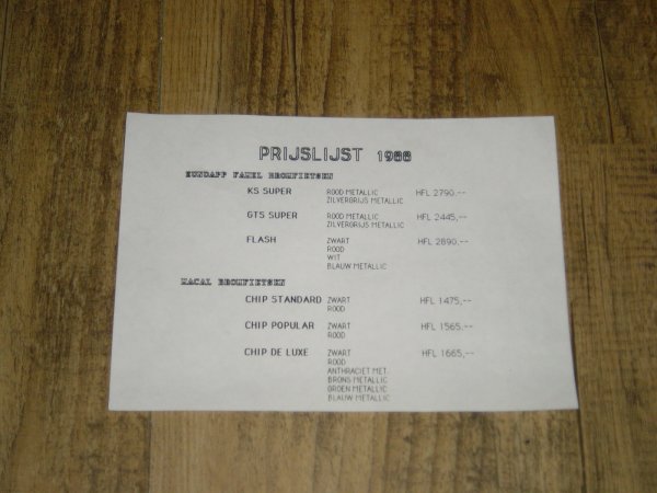Prijslijst NL 1988 Famel - Macal CMS