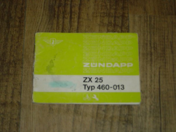 Instructieboekje D - 460 - 013 ZX 25