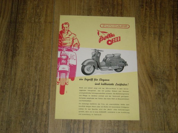 Reklame folder D - Bella 200 Ein Begriff für Eleganz und Kultivierte Laufrühe !