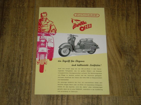 Reklame folder D - Bella 200 Ein Begriff für Eleganz und Kultivierte Laufrühe !