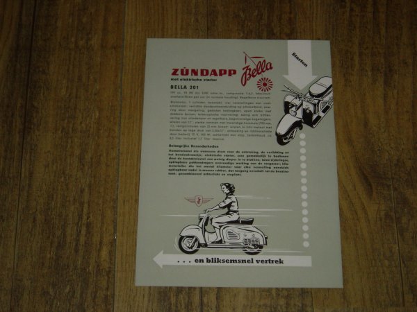 Reklame folder Be - Bella 201 met electische starter