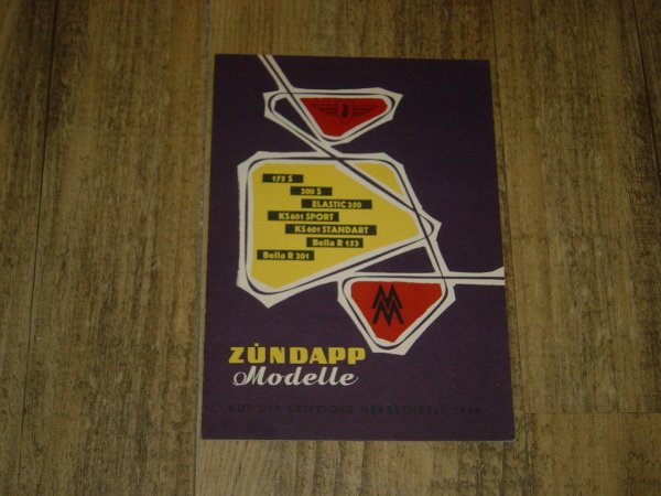 Reklame folder D - Zündapp Modelle auf der Leipziger Herbstmesse 1956