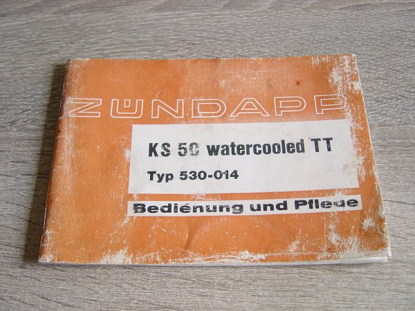 Instructieboekje D - 530 KS 50 Watercooled TT typ 530-014