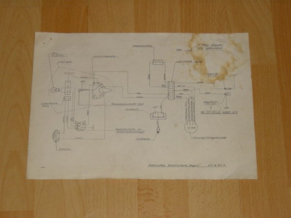 Electrisch schema 517 6V/34 Watt (Pagani)