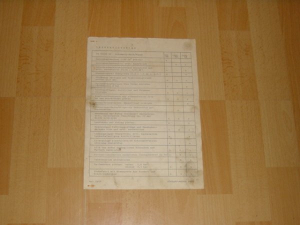 Inspektionsplan ZR10/ZR30 Automatic-Mofa/Moped