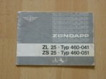 Instructieboekje D - 460 - 041 / 051 ZL / ZS 25