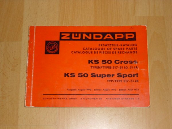 Onderdelen catalogus 517 1973-08 KS50 Cross / Supersport