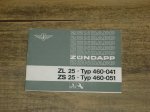 Instructieboekje D - 460 - 041 / 051 ZL / ZS 25