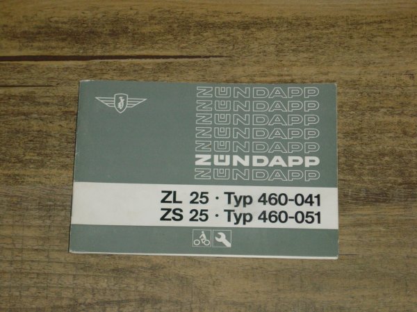 Instructieboekje D - 460 - 041 / 051 ZL / ZS 25