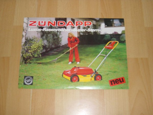 Reklame folder D - Rasenmäher Luxus-Rasenmäher >>Super-Stern